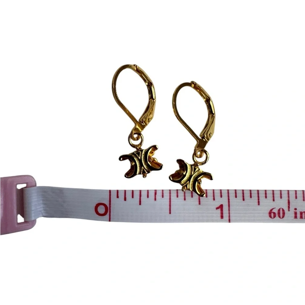 CELINE Gold Charm Earrings